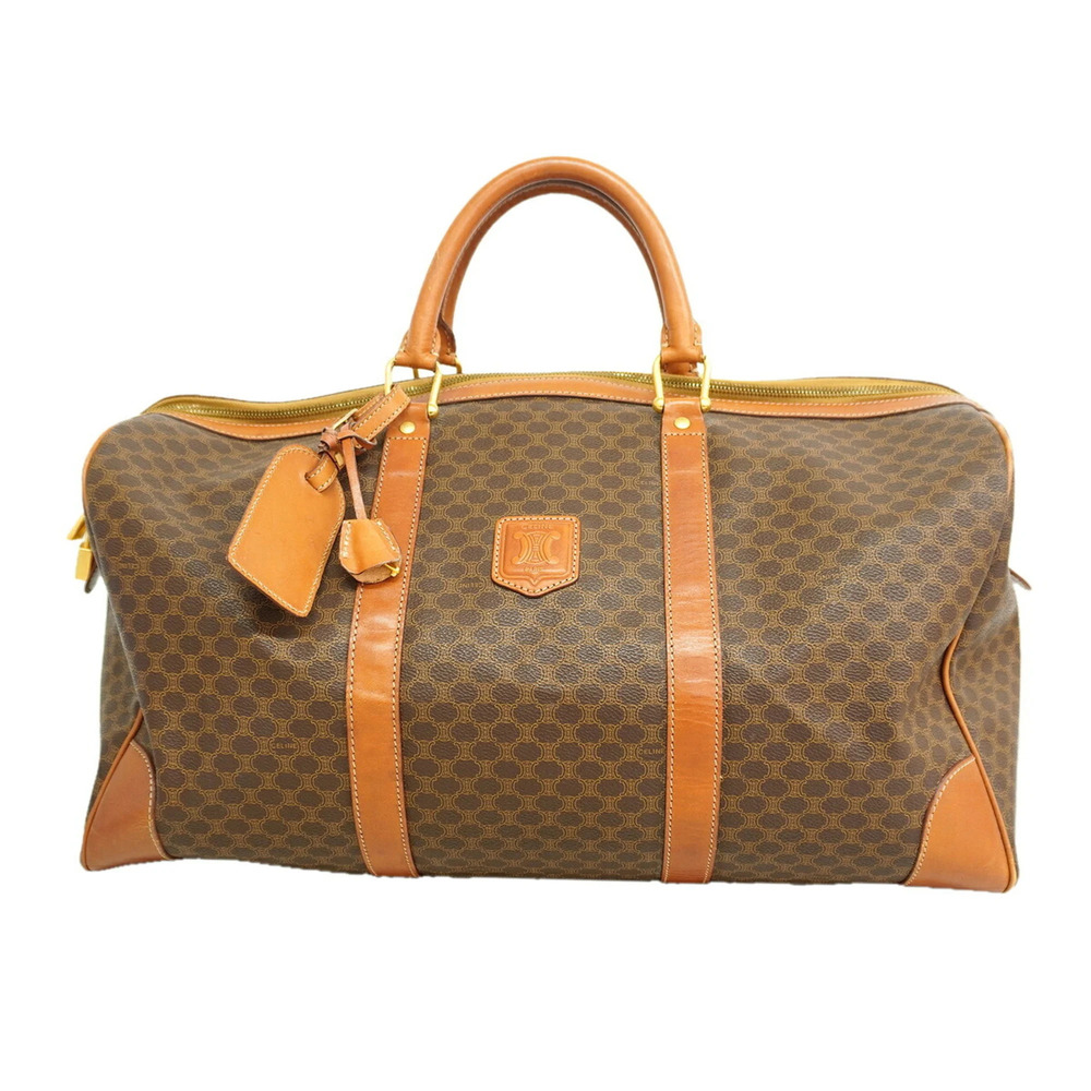 Celine bag, Boston Macadam pattern, brown, women's.
